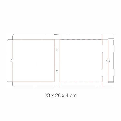 Preview: Pizzakarton "Pizzabäcker" 28,0 x 28,0 x 4,0cm (Palettenpreis)